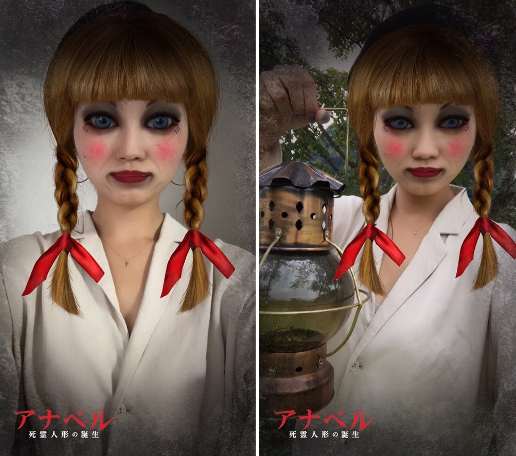 誰でも瞬時にアナベル化 映画 アナベル 死霊人形の誕生 禁断のsnowスタンプ登場 映画がもっと面白くなる映画情報サイト ムビッチ