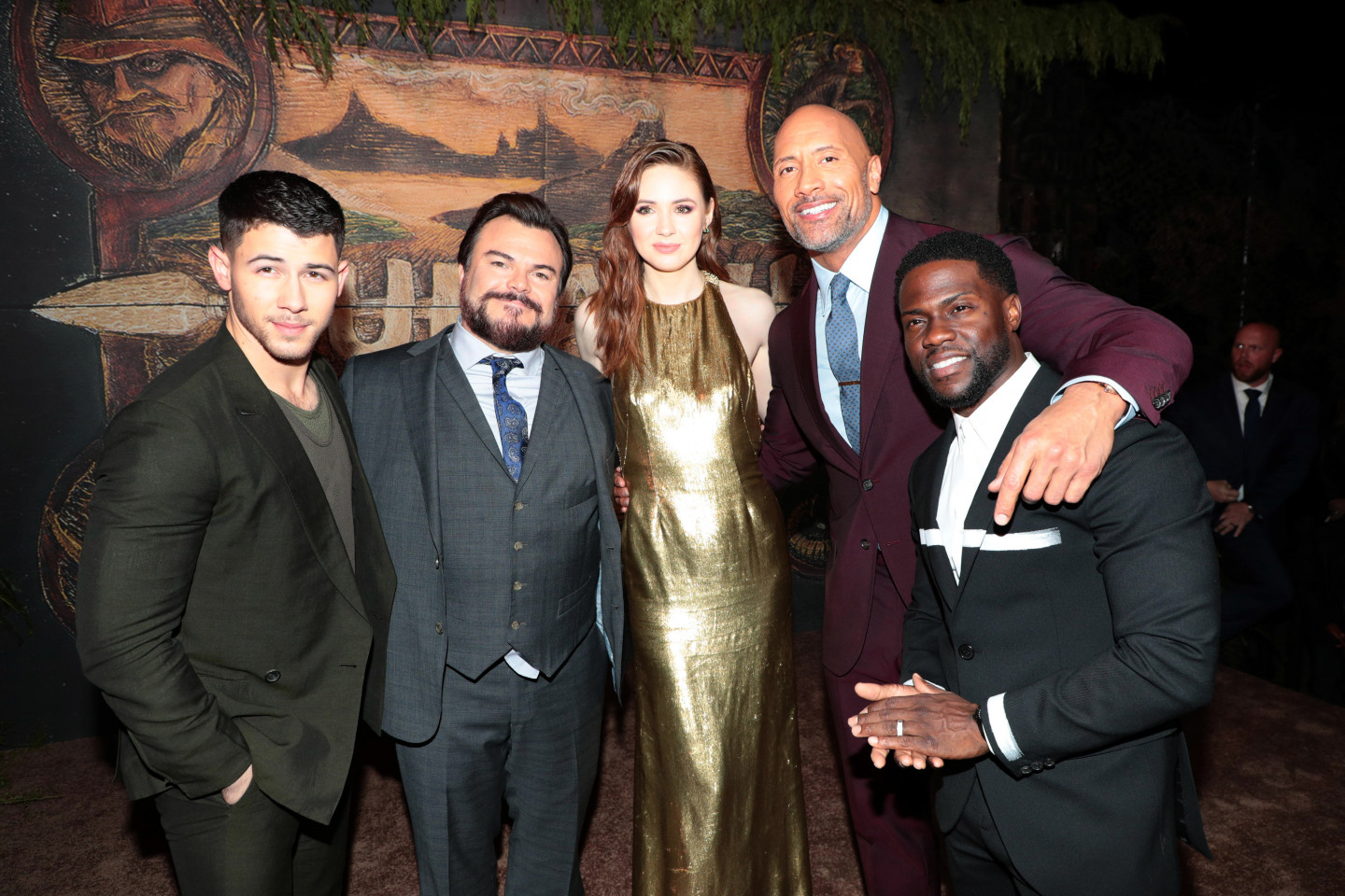 キャスト陣が ジュ マ ンジ の大合唱 ジュマンジ ウェルカム トゥ ジャングル 大熱狂のlaプレミアレポート 映画がもっと面白くなる映画情報サイト ムビッチ